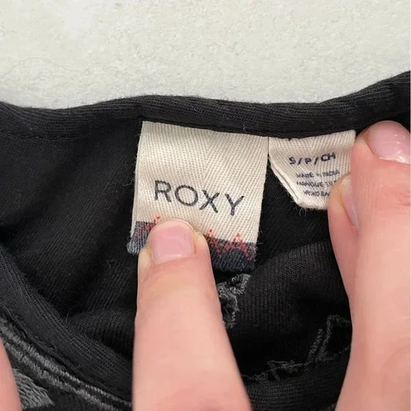 Roxy/ Black boho/ Embroidered/ Tank top/ Laser cut design/ Size US S - Picture 7 of 12